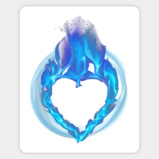 Chilled Heart on Fire Sticker